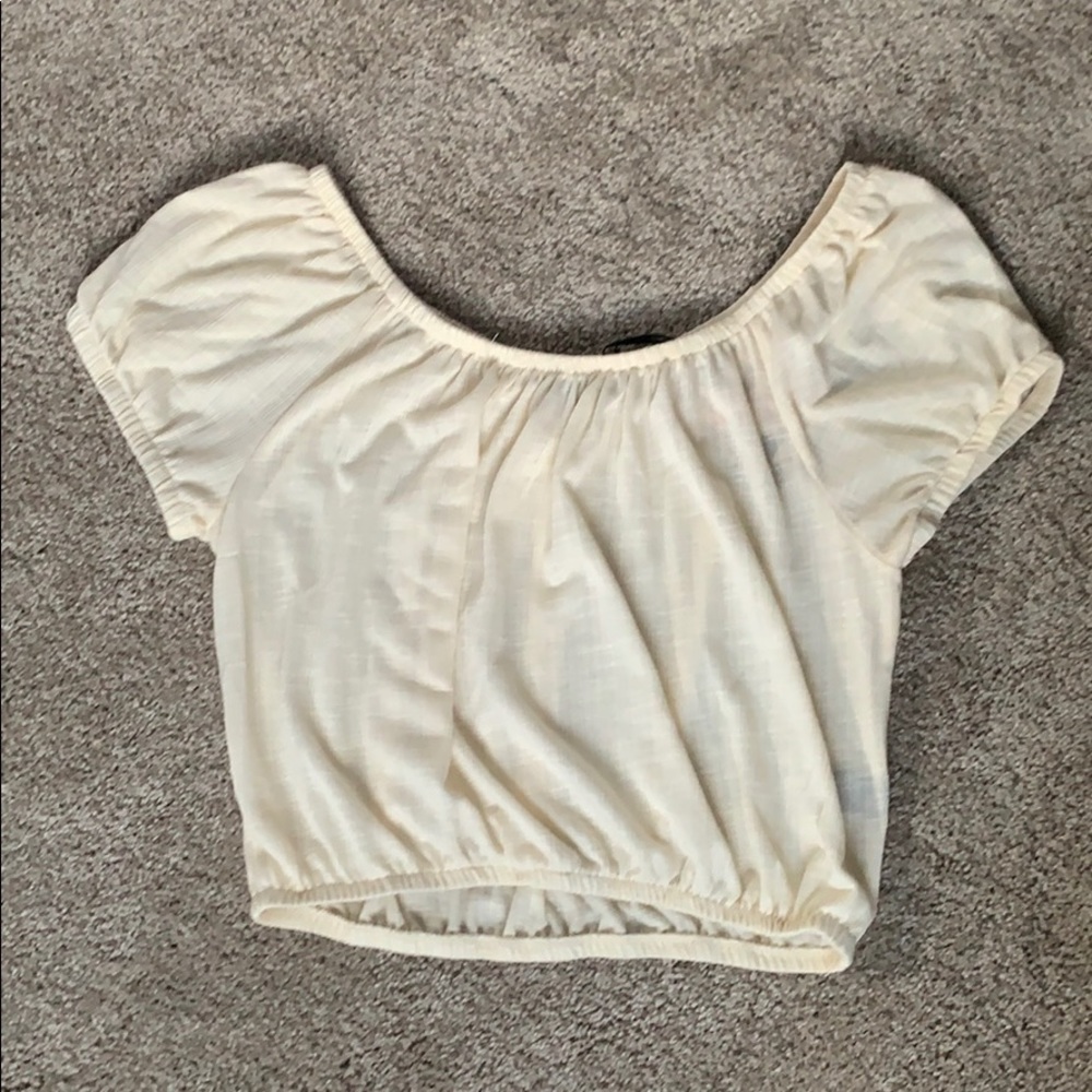 Cream colored crop top